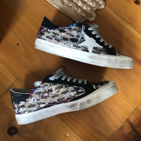 Golden Goose Shoes - Golden Goose May Flip Sequin Sneakers